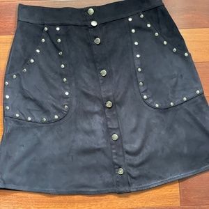 *no longer available* Black suede skirt